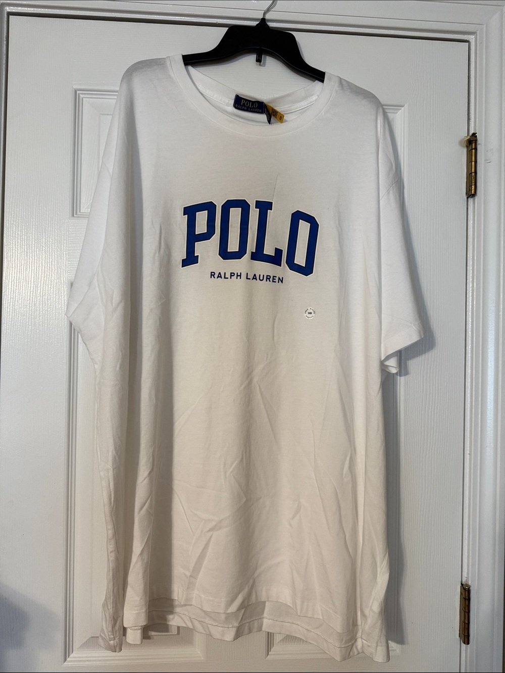 Polo by Ralph Lauren White Tee with Blue POLO Print 3x